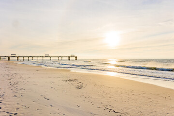 Wall Mural - Pier in Gulf Shores, Alabama, during a beautiful sunset