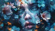 © Leli - A woman with mesmerizing blue eyes and flowers in her hair