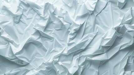 Wall Mural - crumpled white paper texture background with abstract shape and text space