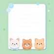 © seoashi - Blank-white note page paper with a very thin (close to the paper edge) adorable dogs friendship theme border, shades of strong white tones. Cartoon-comic style