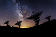 © Marcos Osorio/Stocksy - Starlit night at the radio telescope array