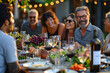 © Trinette Reed - Farm to table dinner party in backyard with friends and family