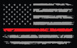 © Wirestock - USA Flag With Red Line - Symbol Firefighters. Vector EPS 10