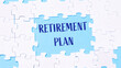 © Алла Морозова - A puzzle with the word retirement plan written in blue