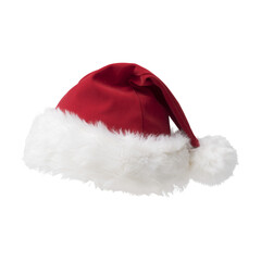 Poster - Red Christmas Santa's hat isolated on white background