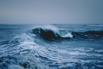 Canvas Print - Sleek and Powerful Tidal Waves Unleash the Ocean s Untapped Energy for Sustainable Dreams