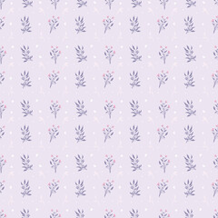 Trendy purple floral design, floral seamless pattern for fashion, wallpapers, print.