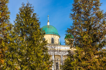 Wall Mural - Tula, Russia - March 20, 2024: Cathedral near the Tula Kremlin, a monument of defense architecture. 