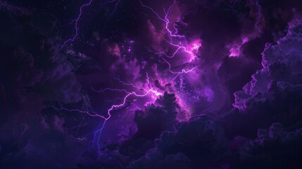 Wall Mural - background with dark purple clouds. purple electrical storm in a digital cloud for an energy concept