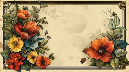An ornate border decorates this blank full frame achievement certificate document template