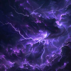 Wall Mural - background with dark purple clouds. purple electrical storm in a digital cloud for an energy concept