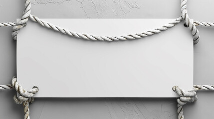 Wall Mural - White banner and wall background electronics rectangle. Blank horizontal banner, streamer, mockup, isolated.