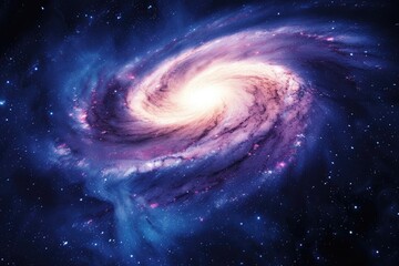 Wall Mural - a mesmerizing spiral galaxy against the darkness of space
