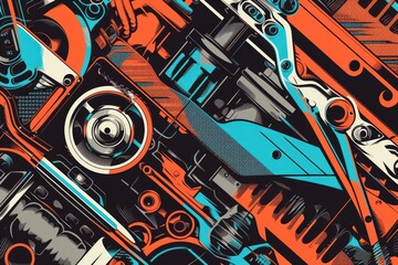 Leinwandbilder - Design a series of vector patterns inspired by nature