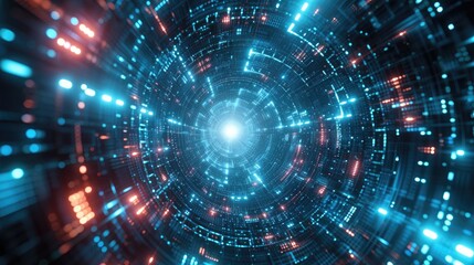 Fototapete - A cutting-edge quantum encryption technology