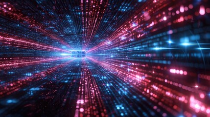 Fototapete - A cutting-edge quantum encryption technology
