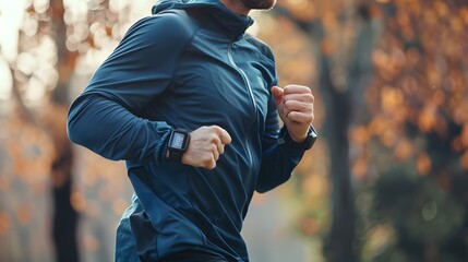A smart fitness tracker analyzing and optimizing a runner’s performance, generative AI