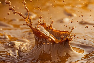 Poster - Capturing the decadent chocolate splash symphony in highspeed liquid dynamics photography for artistic gourmet indulgence