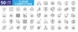 © Iconjam - Cloud computing icon set with web, hosting, computer, operating system, database, storage, power, server, and data center.
