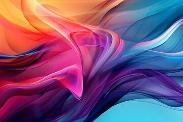 Wall Mural - Colorful abstract background, fluid shapes and dynamic gradients in shades of orange, yellow, purple and blue
