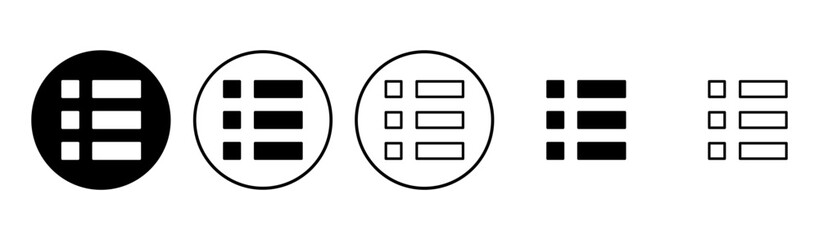Menu Icon set. web menu icon. hamburger menu symbol