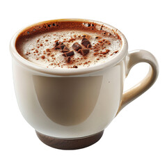 Wall Mural - a cup of hot chocolate with a cinnamon sprinkle, transparent background png