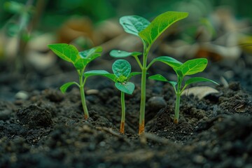 Tree Seeds. Growing Concept of Planting Seeds for Tree Growth in Natural Soil