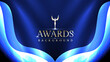 © ALLuxury - Blue sky crystal royal awards graphic background. Elegant shine modern template. Luxury premium corporate brochure. Abstract certificate banner dynamic crystal design