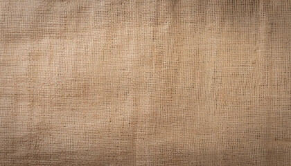 Wall Mural - Closeup of brown jute fabric texture