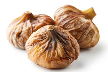 Wall Mural - Dried figs isolated on white background
