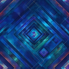 Wall Mural - a seamless tile of geometric shapes of neon colors in a fun pattern.