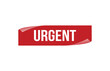 © Md Mojammel - Urgent red ribbon label banner. Open available now sign or Urgent tag.