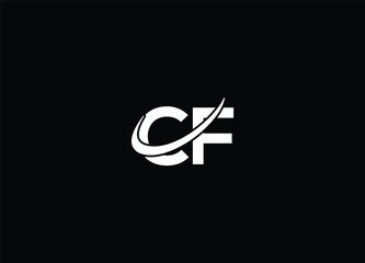 Wall Mural - CF  creative modren logo design and letter logo