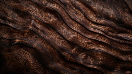 Canvas Print - wallpaper of dark walnut wood texture