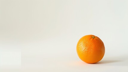 Wall Mural - Ripe orange isolated on white background : Generative AI