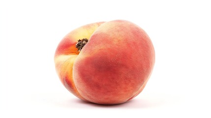 Poster - Peach Fresh organic peach isolated on white background Peach collection : Generative AI