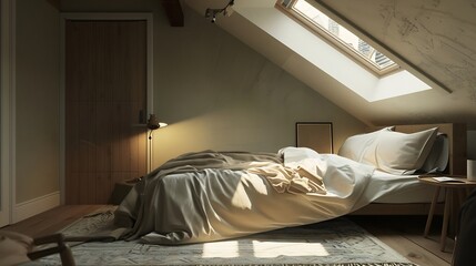 Poster - Garage Conversion bedroom in a 1 Bed House in London UK : Generative AI