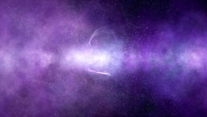 Wall Mural - futuristic cosmos with stars and nebula light loop animation background.