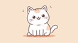 © CREATIVE STOCK - cat vector kitten icon logo cartoon character illustration doodle white