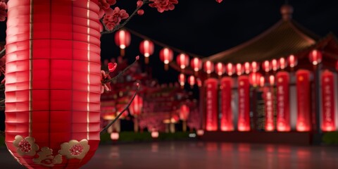 Wall Mural - traditional holiday background in asian style. chinese mid-autumn festival, happy new year. spring f