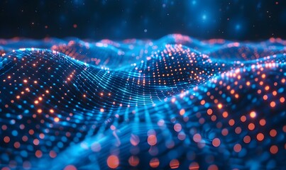 Wall Mural - data transfer concept. digital wallpaper, ai generative