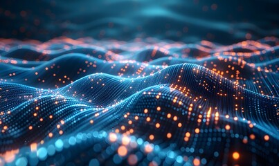 Wall Mural - data transfer concept. digital wallpaper, ai generative