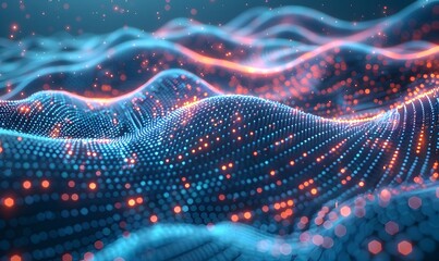 Wall Mural - data transfer concept. digital wallpaper, ai generative