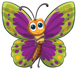 Wall Mural - Bright, cheerful butterfly with vibrant wings
