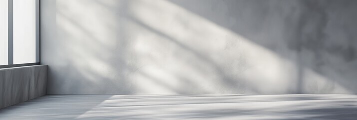 Wall Mural - Modern empty room with shadow patterns on wall