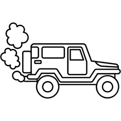 Wall Mural - Car Pollution Icon