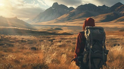 A nomad exploring untouched wilderness