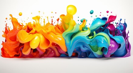 Wall Mural - Vibrant Liquid Art Explosion