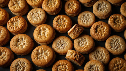 Wall Mural - Wheat biscuits with new look