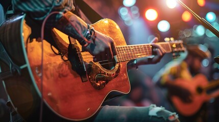 Wall Mural - A talented musician playing music